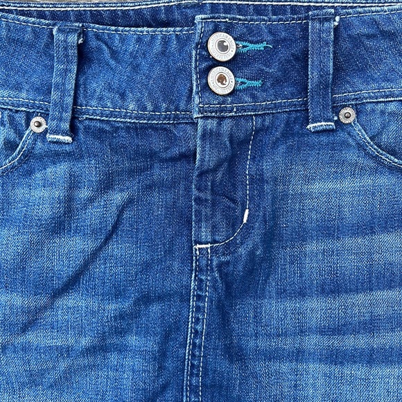 Dark Denim Mini Skirt - Picture 2 of 4